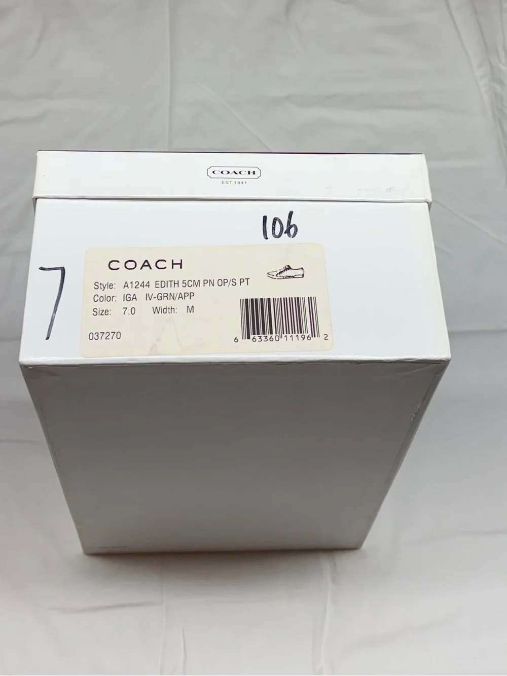 Coach Women's Green Signature Court Sneaker Size 7